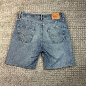 Levis 569 Loose Straight Denim Shorts Mens 36 Blue Medium Wash Jean Shorts